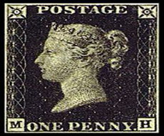 первая почтовая марка мира